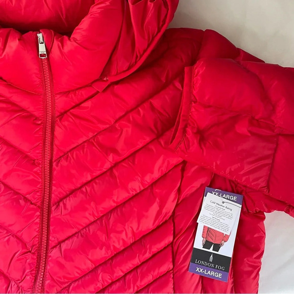 NWT London Fog Packable Winter Down Puffer Jacket With Removable Hood Size XXL - Picture 1 of 12